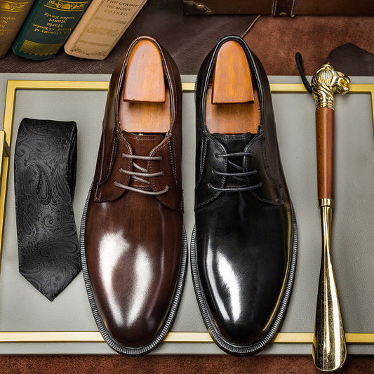 Zapatos de Cuero Ejecutivo Estilo Coreano para Hombre - Image 2