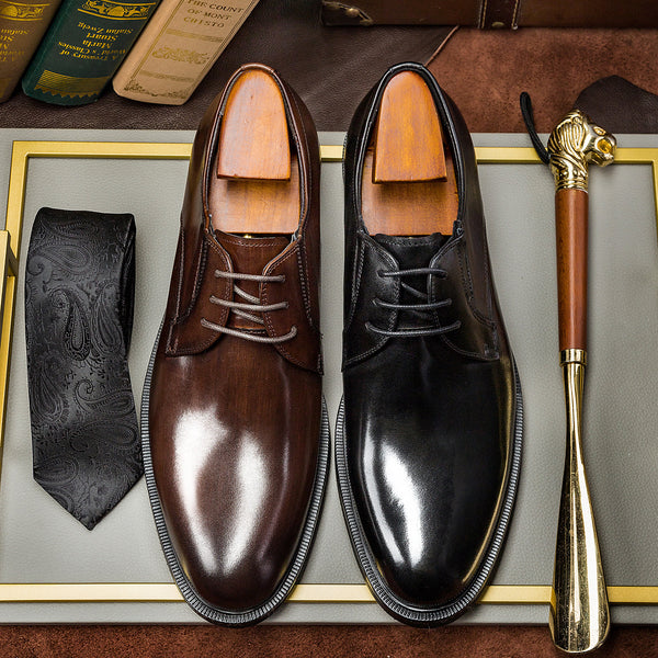 Zapatos de Cuero Ejecutivo Estilo Coreano para Hombre