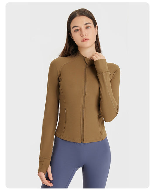 Cardigan Deportivo Ajustado de Manga Larga para Yoga - Image 18