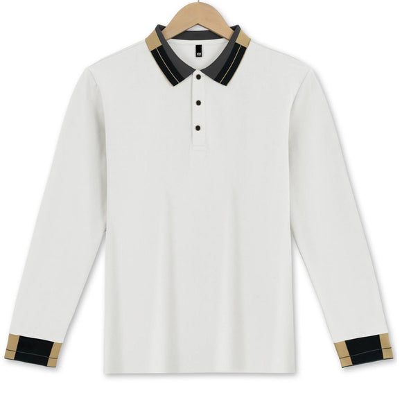 Camisa Casual de Negocios Manga Larga Solida para Hombre