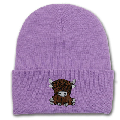 Gorro de Lana Tejido con Diseño de Yak Peludo - Abrigo Otoño e Invierno - Image 23