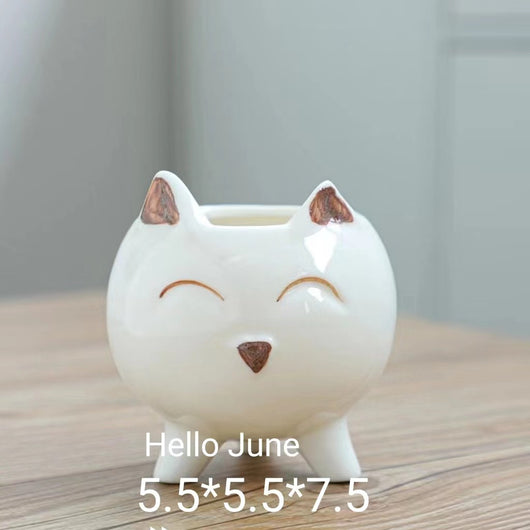 Maceta Decorativa Pintada a Mano con Diseños de Animales para Plantas - Image 26