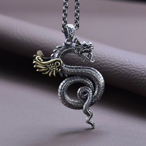 Dije Dragón Ala Plata S925 Estilo Nacional Personalizado