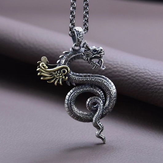 Dije Dragón Ala Plata S925 Estilo Nacional Personalizado