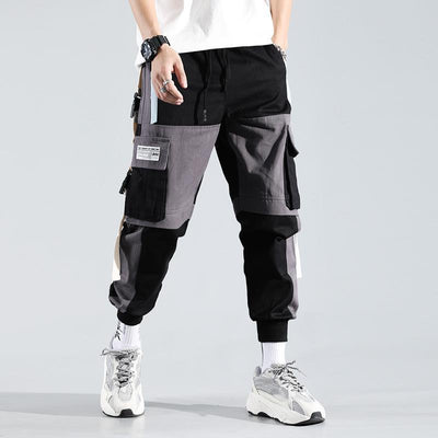 Pantalones Hip Hop con Cordón y Costuras Contrastantes para Niños - Image 3