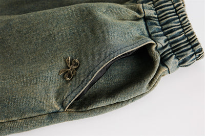 Shorts de Mezclilla con Detalle de Moño para Hombre - Estilo Urbano Americano Verano - Image 4