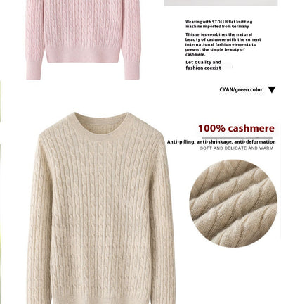 Suéter de Cuello Redondo para Mujer en Cashmira Pura - Image 15