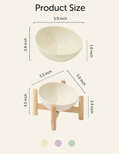 Comedero Elevado para Gatos con Soporte de Madera - Cuencos Cerámicos Antideslizantes - Image 14