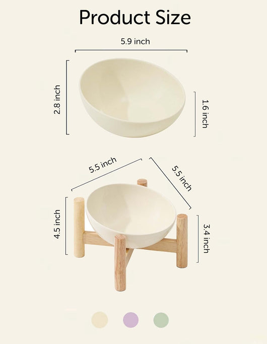 Comedero Elevado para Gatos con Soporte de Madera - Cuencos Cerámicos Antideslizantes - Image 14