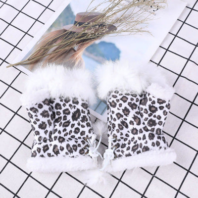 Guantes Mitones de Pelo de Conejo y Gamuza - Image 5