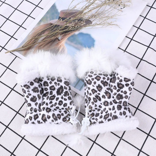 Guantes Mitones de Pelo de Conejo y Gamuza - Image 5