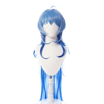 Peluca Degradado Azul Larga Cosplay - Cabello Sintético Resistente al Calor con Gorro Incluido - Image 6