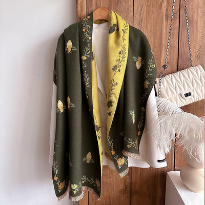 Chal de Cachemira Retro Tejido para Mujer - Abrigo Cálido Otoño Invierno - Image 19