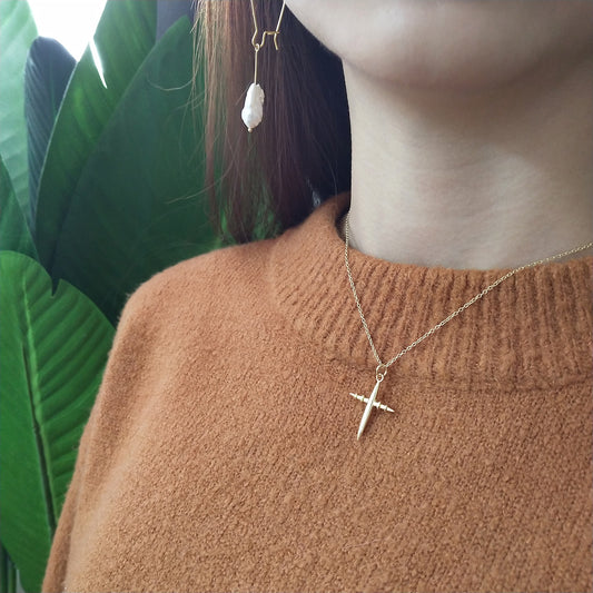 Collar Cruz de Plata 925 para Mujer - Cadena Clavícula Elegante