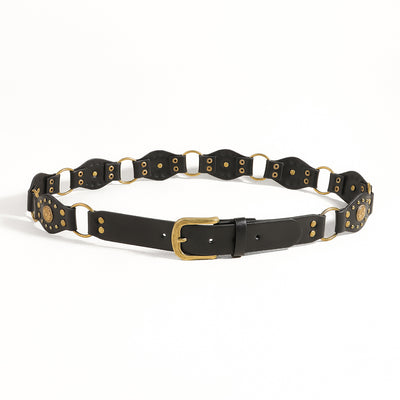 Cinturón Vintage Unisex con Hebilla de Metal Remachado - Estilo Punk Hip Hop - Image 14