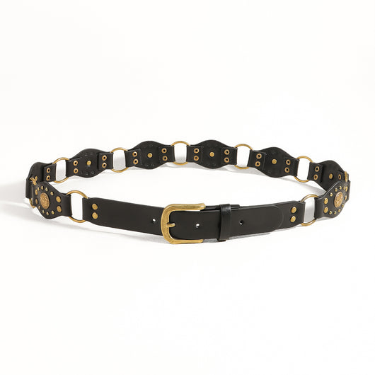 Cinturón Vintage Unisex con Hebilla de Metal Remachado - Estilo Punk Hip Hop - Image 14