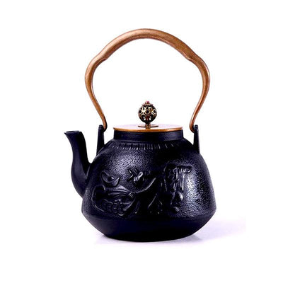 Tetera de Hierro Fundido Artesanal Sin Recubrimiento para Té Kung Fu - Image 13