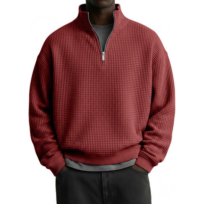 Sudadera Hoodie Digital Floral con Cierre Medio - Tejido Waffle para Hombre - Image 4