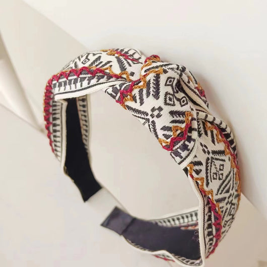 Diadema Retro Étnica con Nudo - Estilo Bohemio Temperamental - Image 8