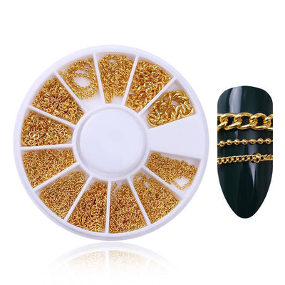 Cadena de Belleza para Uñas con Perlas Doradas DIY - Image 2