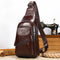 Bolsa Cruzada de Cuero Genuino Bull Captain - Gran Capacidad para Hombre