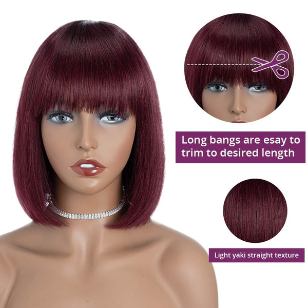 Peluca Cabello Natural Corta Completa Sin Encaje - Image 3