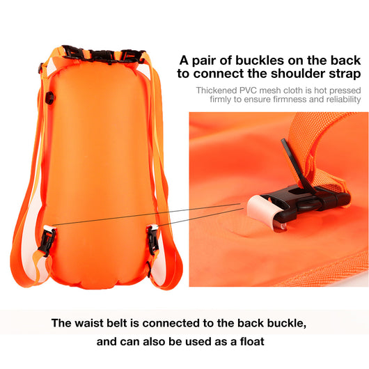 Boya de Natación Doble Airbag con Mochila Impermeable Desmontable - Image 9