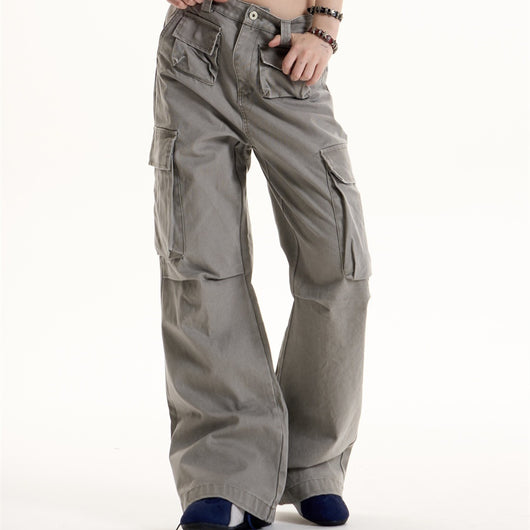 Pantalones Cargo Retro Hot Girl Multi-bolsillos