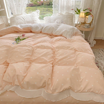 Juego de Cama de 4 Piezas Pure Color Love en Algodón - Image 3