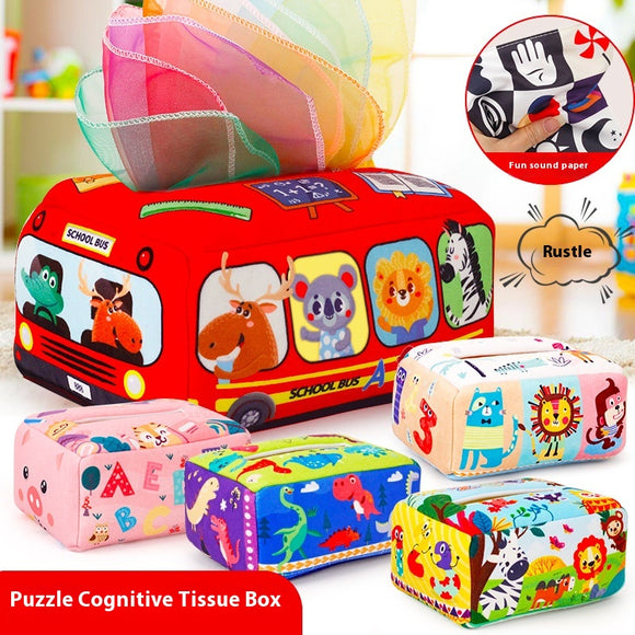 Caja de Juguete con Cordón de Tela para Papel Secante Infantil