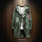 Abrigo Impermeable Tipo Gabardina con Capucha para Hombre