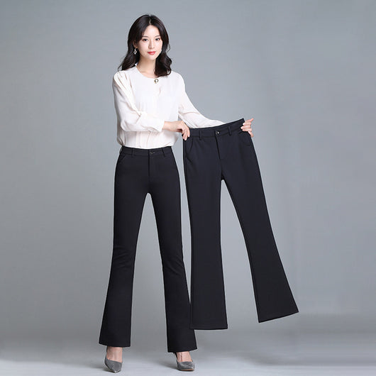 Pantalones Micro Acampanados de Cintura Alta con Efecto Reductor