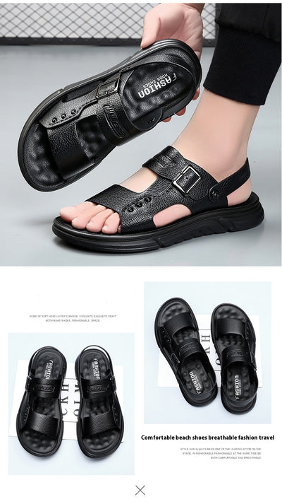 Zapatos Casuales de Cuero para Hombre con Plantilla de Látex - Image 9