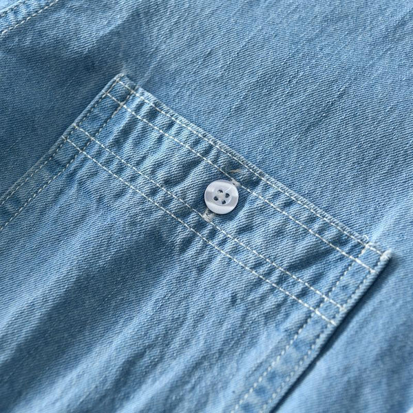 Camisa Chaqueta Denim de Algodón para Hombre - Estilo Verano