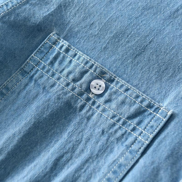 Camisa Chaqueta Denim de Algodón para Hombre - Estilo Verano