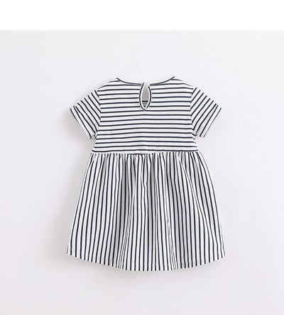 Vestido de Niña a Rayas Tejido en Telar - Image 3