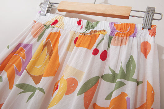 Falda Playera A-línea Midi con Flores Delicadas - Image 19