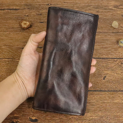Billetera Larga Plisada Artesanal para Hombre