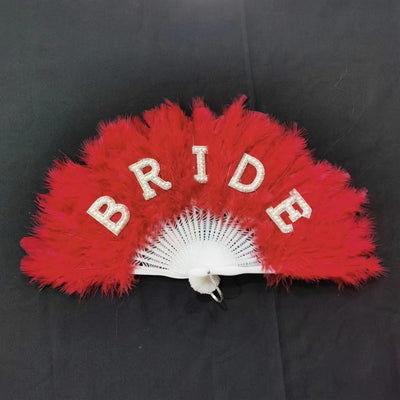 Abanico de Plumas Blanco Perla para Novia - Image 10