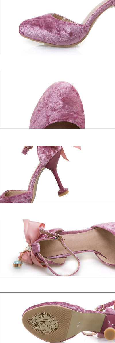 Dije Zapato de Tacón Alto con Gato y Moño Elegante - Image 12