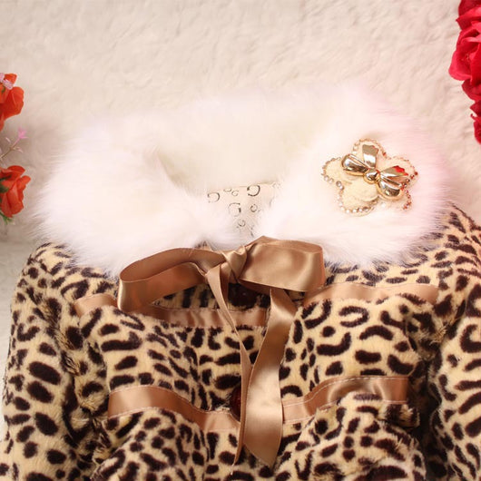 Abrigo de algodón con estampado leopardo para niñas - Image 6