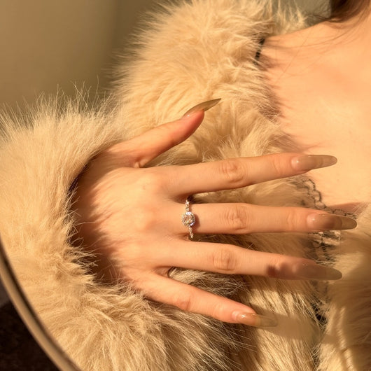 Anillo de Plata Capas Cubo para Mujer - Image 19