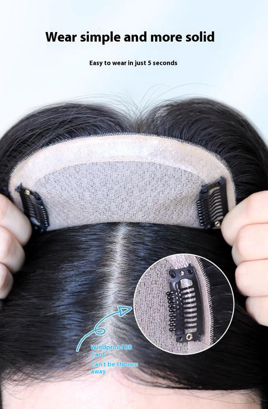 Peluca Completa de Cabello Natural para Mujer - Volumen Alto y Cobertura Total - Image 17