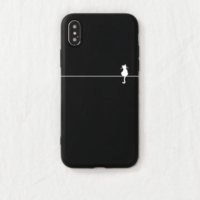 Funda Minimalista de Gatito para Teléfono - Compatible con Apple - Image 19