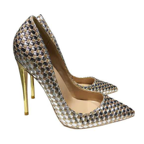 Tacones Tejidos a Juego de 12cm - Elegancia y Comodidad