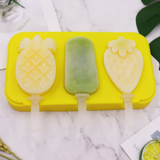 Molde para Helado Casero de Piña y Fresa