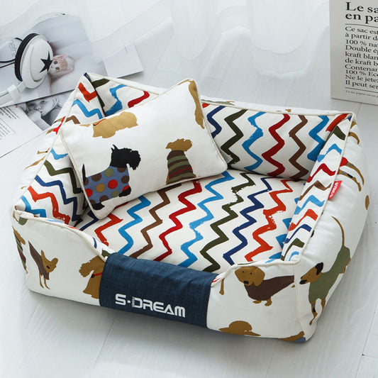 Cama Ortopédica para Perros y Gatos con Funda Removible y Lavable