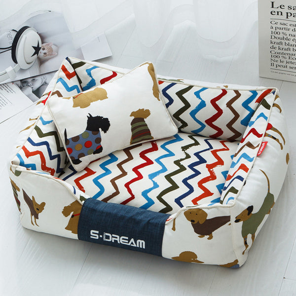 Cama Ortopédica para Perros y Gatos con Funda Removible y Lavable