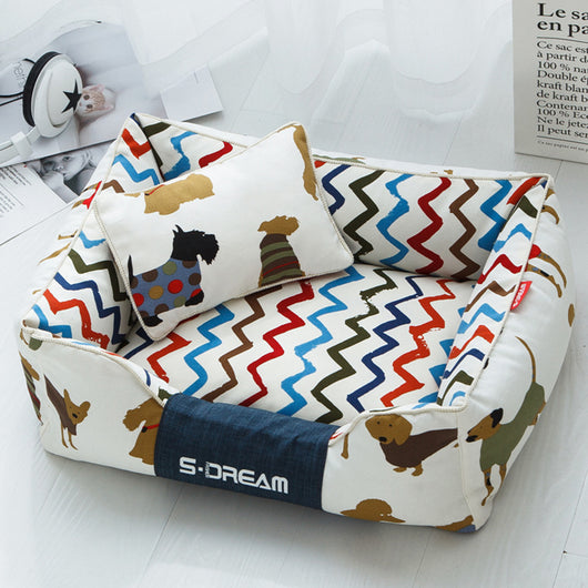 Cama Ortopédica para Perros y Gatos con Funda Removible y Lavable