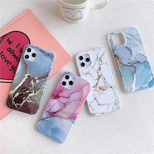 Funda de Mármol Dorado con Protección de Cuatro Esquinas - Image 2